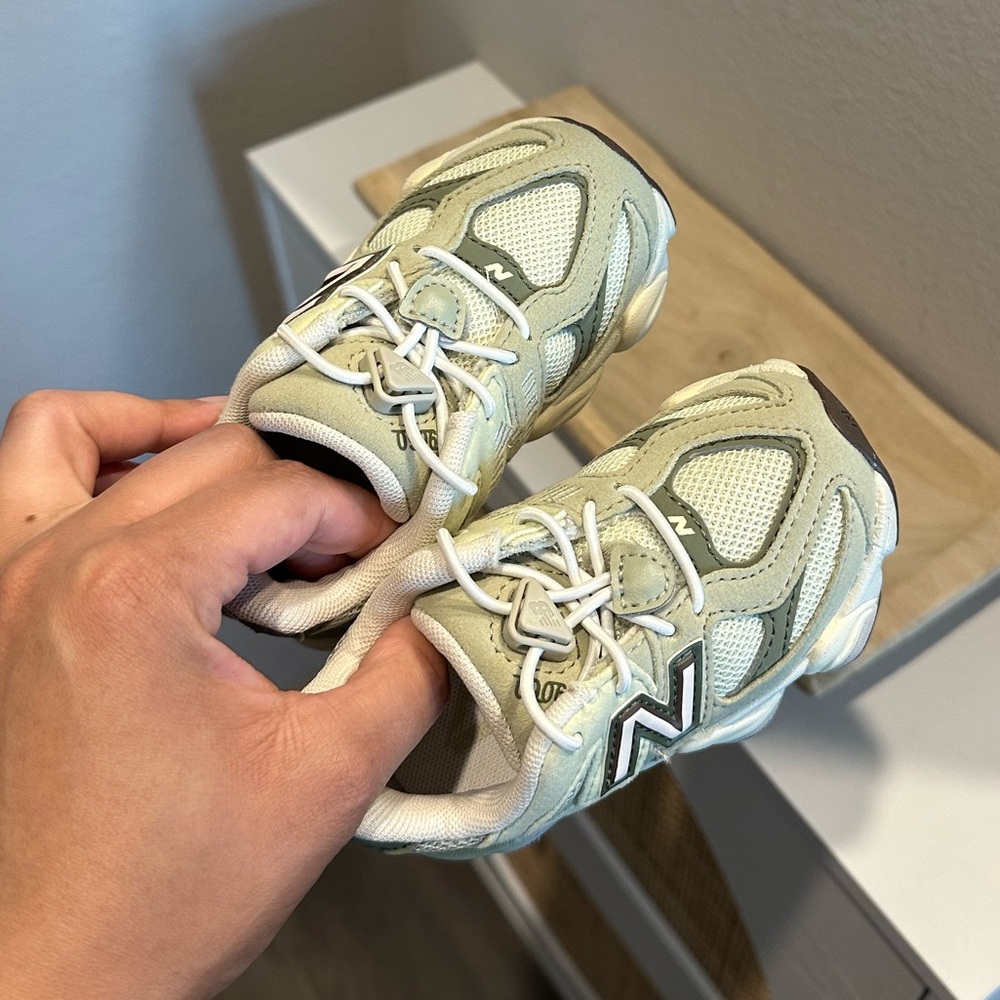 New Balance 9060 Toddler Sneaker Green Cream